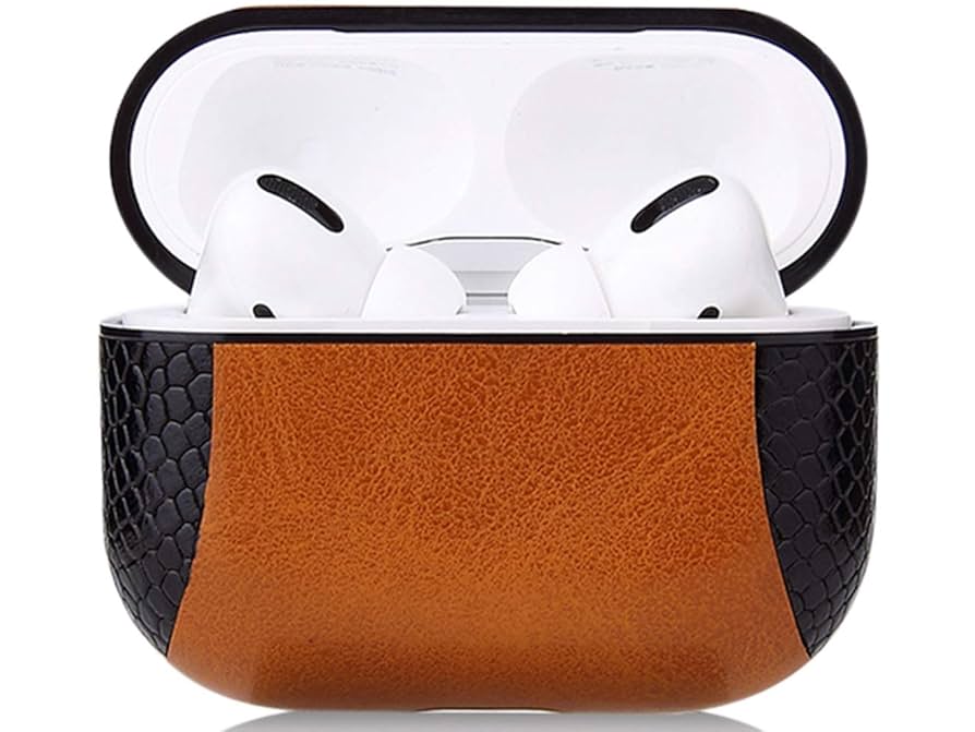 Amazon | airpods pro ケース 、レザー材質、カラビナ付きレザー